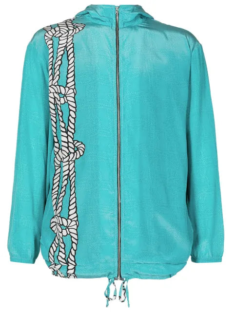 Amir Slama silk jacket with a graphic print